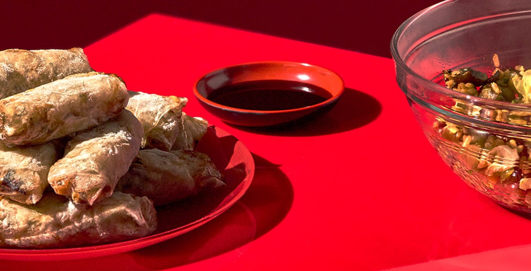 Crispy rice paper dumplings.